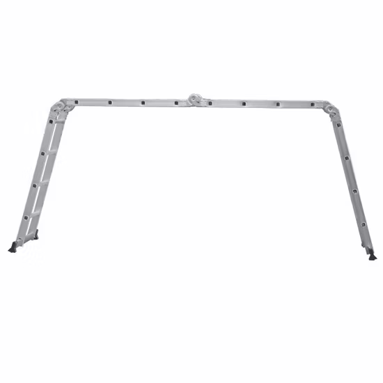 Escalera de mano plegable multiusos de aluminio y aluminio con bisagras pequeñas de 4,7 metros con base antideslizante